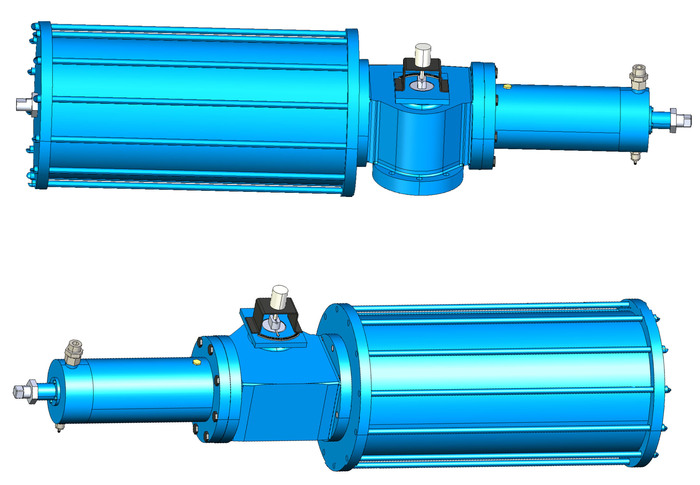 拔叉式单作用液动执行器
